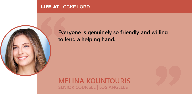 Melina Kountouris - Life at Locke Lord